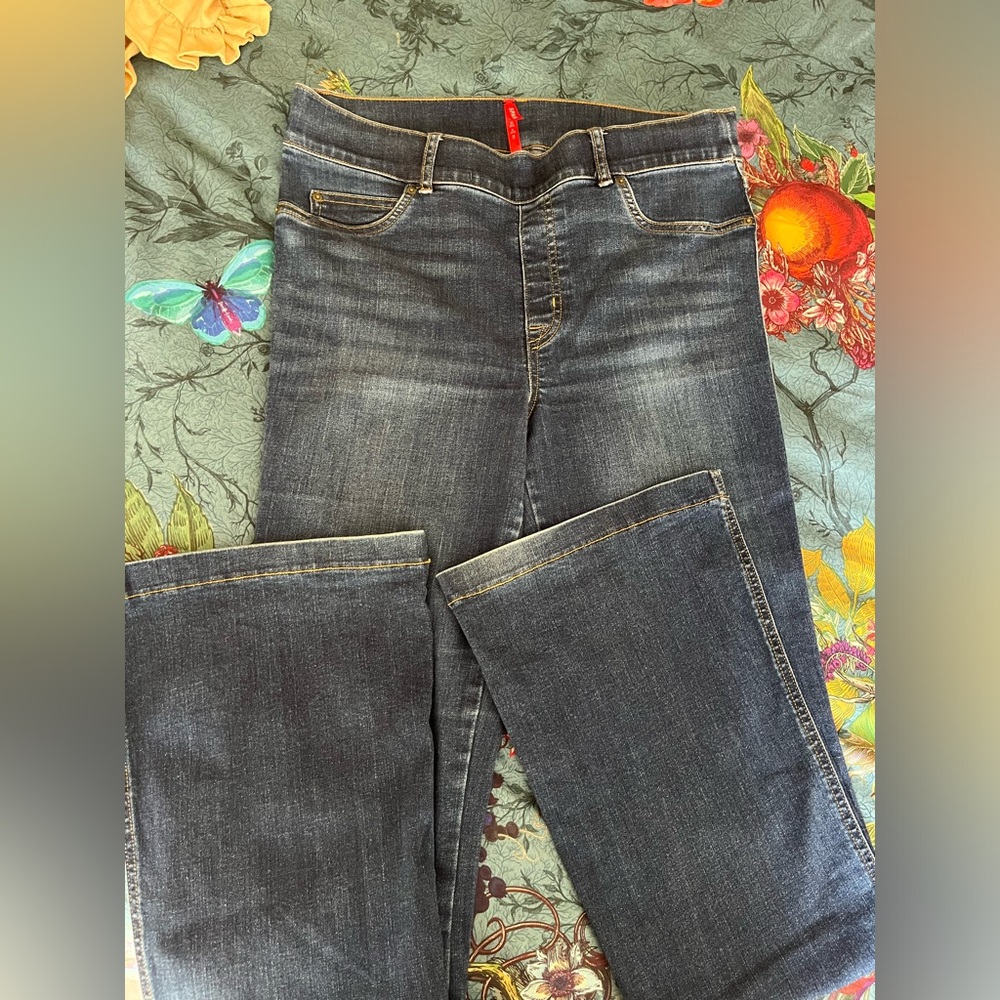Spanx denim flare leg jeans